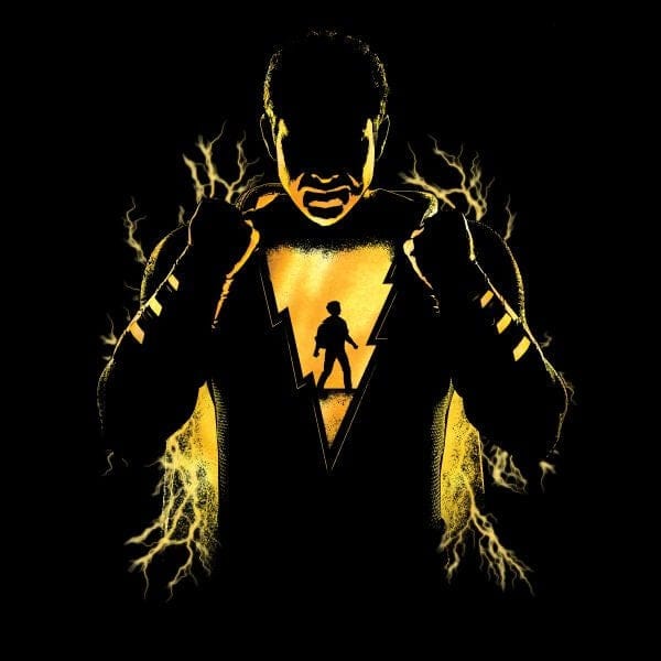 Shazam! Lightning Silhouet dames t-shirt - Zwart - S