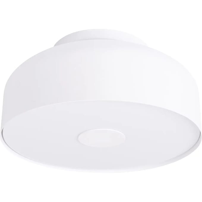 Plafondlamp OMIQ rond met melkwitte diffuser - Sollux Lighting - IP20 - Wit staal/pvc behuizing - 30 x 30 x 15 cm - 4 x E27 LED, exclusief lichtbron - 4 x 15 W - Moderne plafondlamp voor woonkamer, slaapkamer en eetkamer