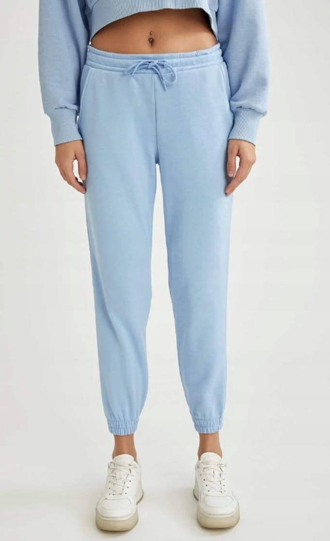 DeFacto - Basic Damesjoggingbroek - Blauw - Maat M