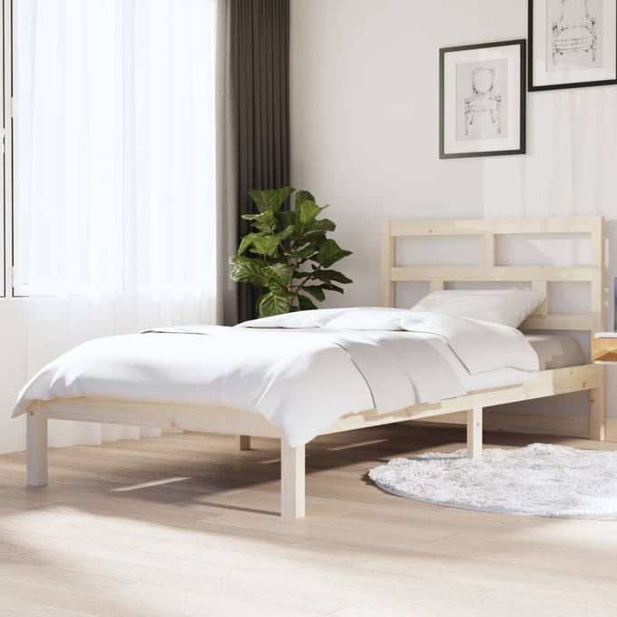 vidaXL - Bedframe - massief - grenenhout - 90x200 - cm