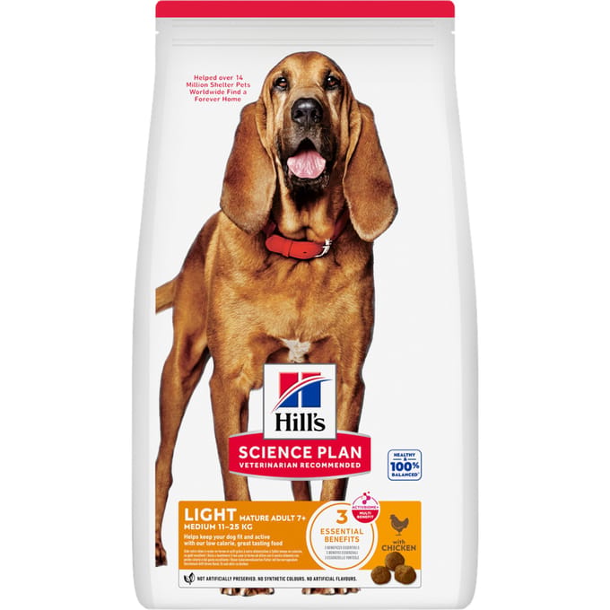 2x14kg Mature Adult Light Medium met Kip Hill's Science Plan Hondenvoer