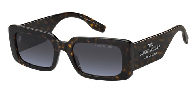 Marc Jacobs Rechthoek Dames Donker Havana Grijs Azuur Gradiënt MARC 804/S
