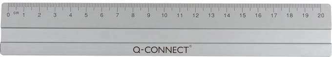 Q-CONNECT meetlat | aluminium | 20 cm | in ophangetui
