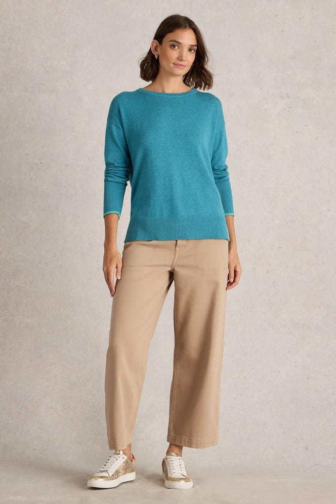 White Stuff Olive Jumper Mid Blue Taglia: 10 | Maglioni a maglia Outlet | Donna | Blu