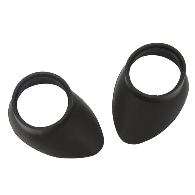 2 stuks Rubberen Oogschelpen 27mm Binnendiameter Opvouwbare Oogstukafdekking voor Microscoop Oculair Instrument black
