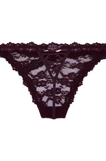 Hunkemöller Hoog Uitgesneden String Aveline Paars