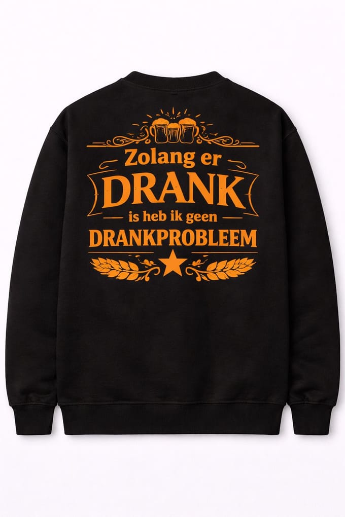 Sweater - Zwart - Drankprobleem