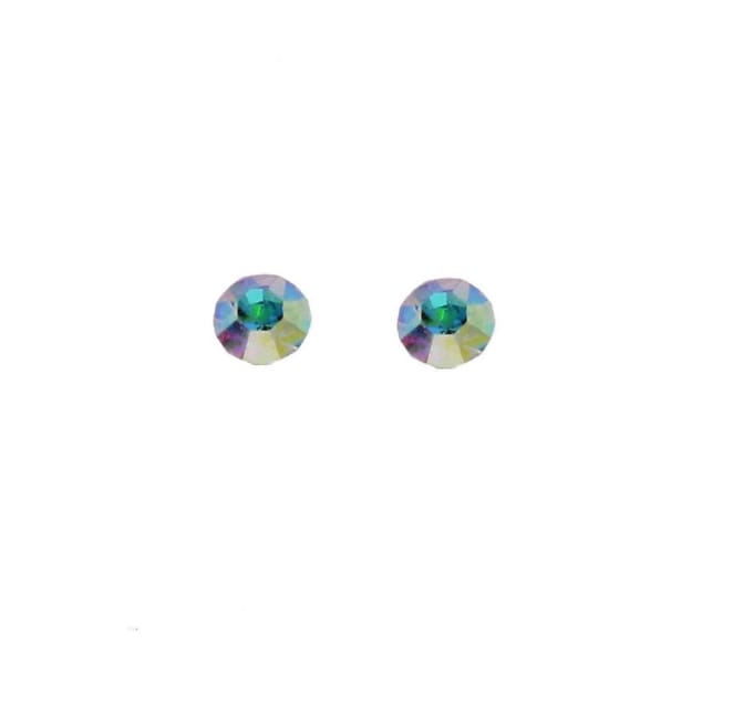 Behave Kleine oorbellen steentje 3,5mm multi kleur