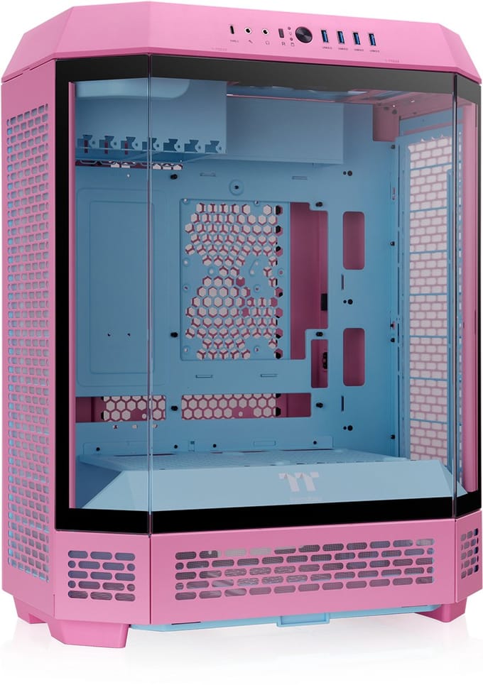 Thermaltake The Tower 600 Mid - PC Case - Behuizing - Gehard Glas - 2x140mm Ventilator - Roze