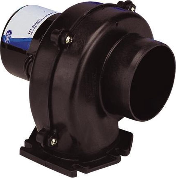 Jabsco 24V Ventilator Ø75mm flensmontage
