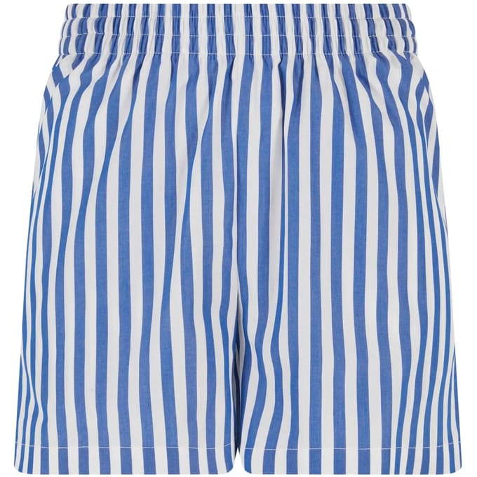 Urban Classics - Striped Korte broek - XL - Wit/Blauw