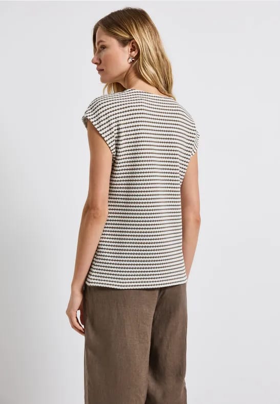 Shirt met hartvormige halslijn