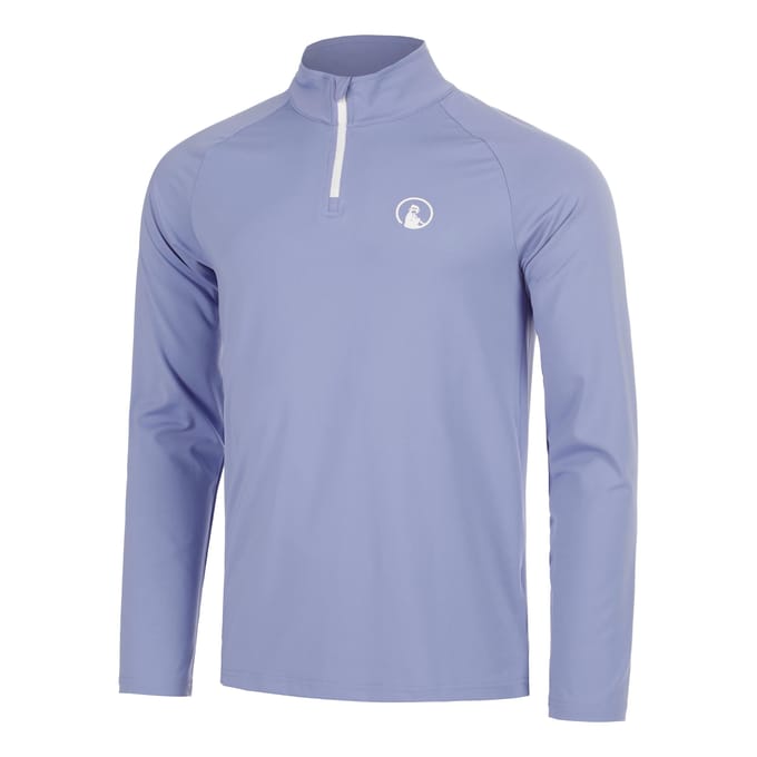 Quiet Please Glow Big Serve 1/4 Zip Longsleeve Heren