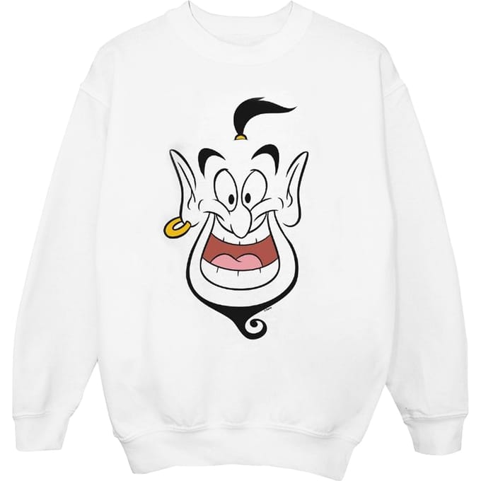 Disney Meisjes Aladdin Genie Gezicht Sweatshirt (Wit)