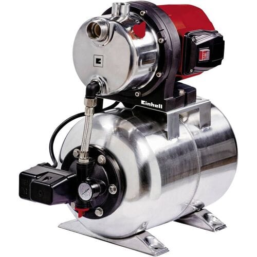 Einhell Elektrische Hydrofoorpomp GC-WW 1250 NN - 1200 W - 5000 l/u - 5 bar - Inhoud RVS drukvat: 20 L - Max. opvoerhoogte: 50 m