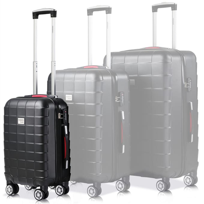 Monzana Exopack hardcase koffer zwart 53x37x21 cm