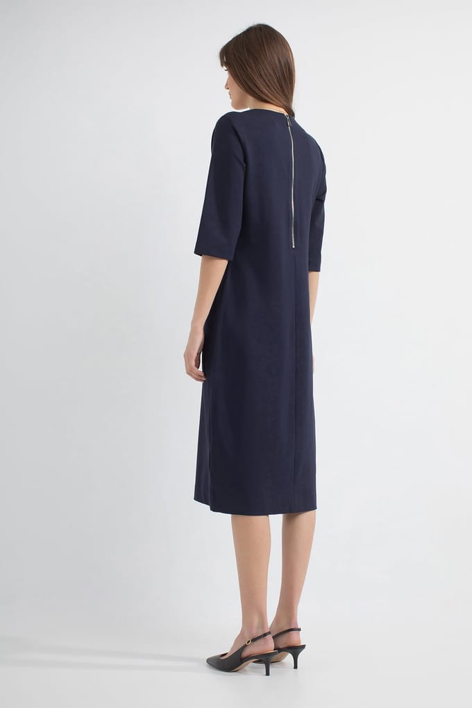 Josephine & Co Pippa Dress Navy Maat: 38 | Midi Jurken Outlet | Dames | Blauw
