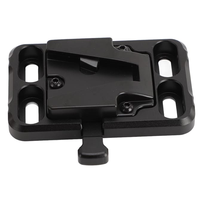V Mount Batterijplaat 14in 38in Schroefdraadgaten Aluminiumlegering Snelkoppeling Camera V Lock Batterij black
