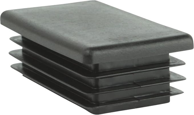 Rechthoekige buisstop en glijders 50 x 80 mm - 5 stuks