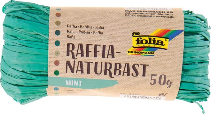 Folia raffia muntgroen