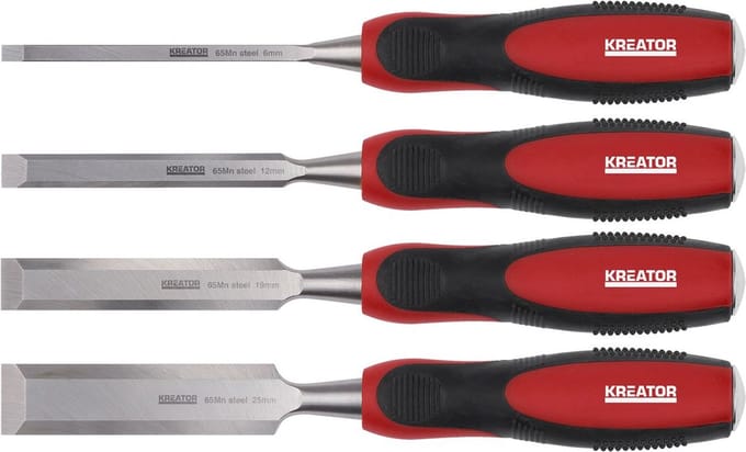 Kreator KRT461109 Houtbeitel - 4 stuks - 6, 12, 19, 25mm