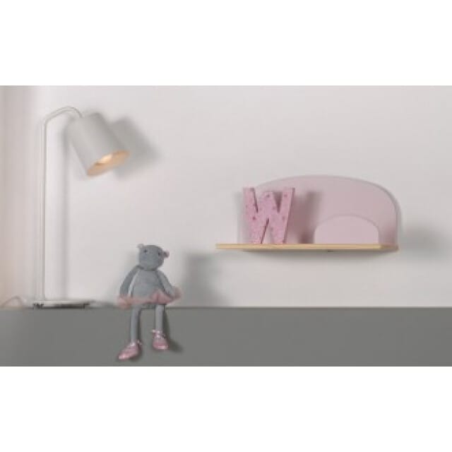 LUCEVI - Kiddy bed + Nachtkastje + Hangplankjes - Roze - 90x200 cm