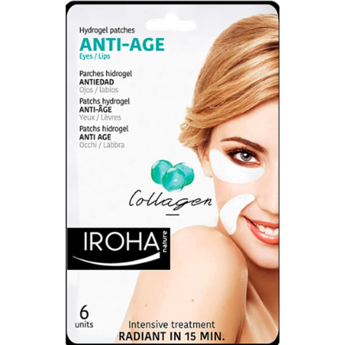 Iroha Hydrogel Anti-Age Collageen Oogmasker - 6 stuks