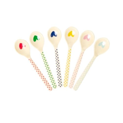 Rice melamine theelepel favorite hearts, assorti