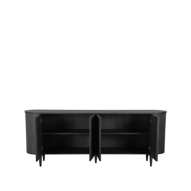 LABEL51 Oliva Dressoir - Zwart - Eiken - 220 cm
