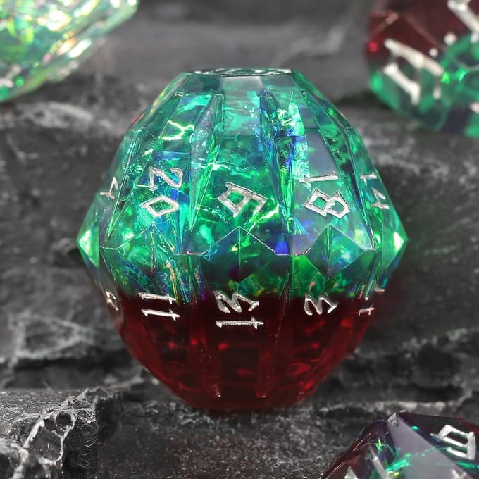 Polyhedrale D&D Dobbelstenenset 7 Stuks Hars voor Rollenspellen