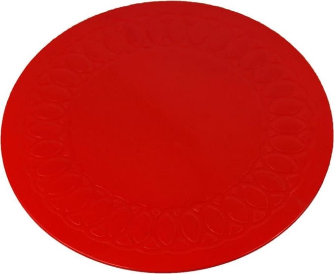 Anti-slip matten rond - 19 cm rood - Able2
