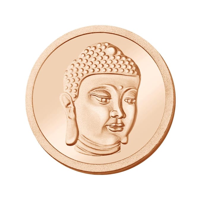 Quiges - Munthouder Munt 25mm Boeddha Roségoudkleurig - EPRS033