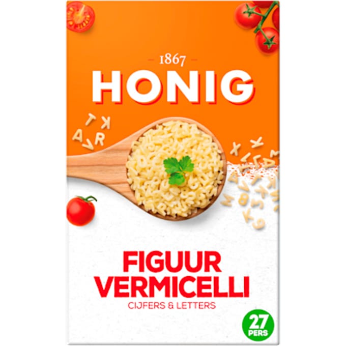 Figuurvermicelli cijfers en letters