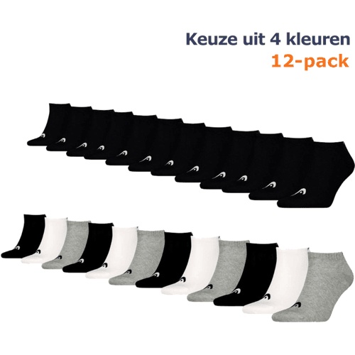 HEAD Sneakersokken Training - 12 paar - Wit - Maat 43/46