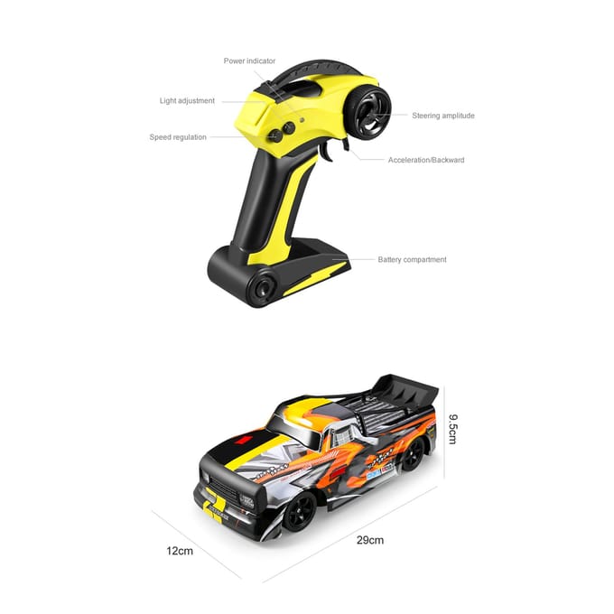 Afstandsbediening Drift Auto Afstandsbediening Auto 2.4GHz 4WD 30km/h Hoge Snelheid Afstandsbediening Raceauto 2 battery blauw