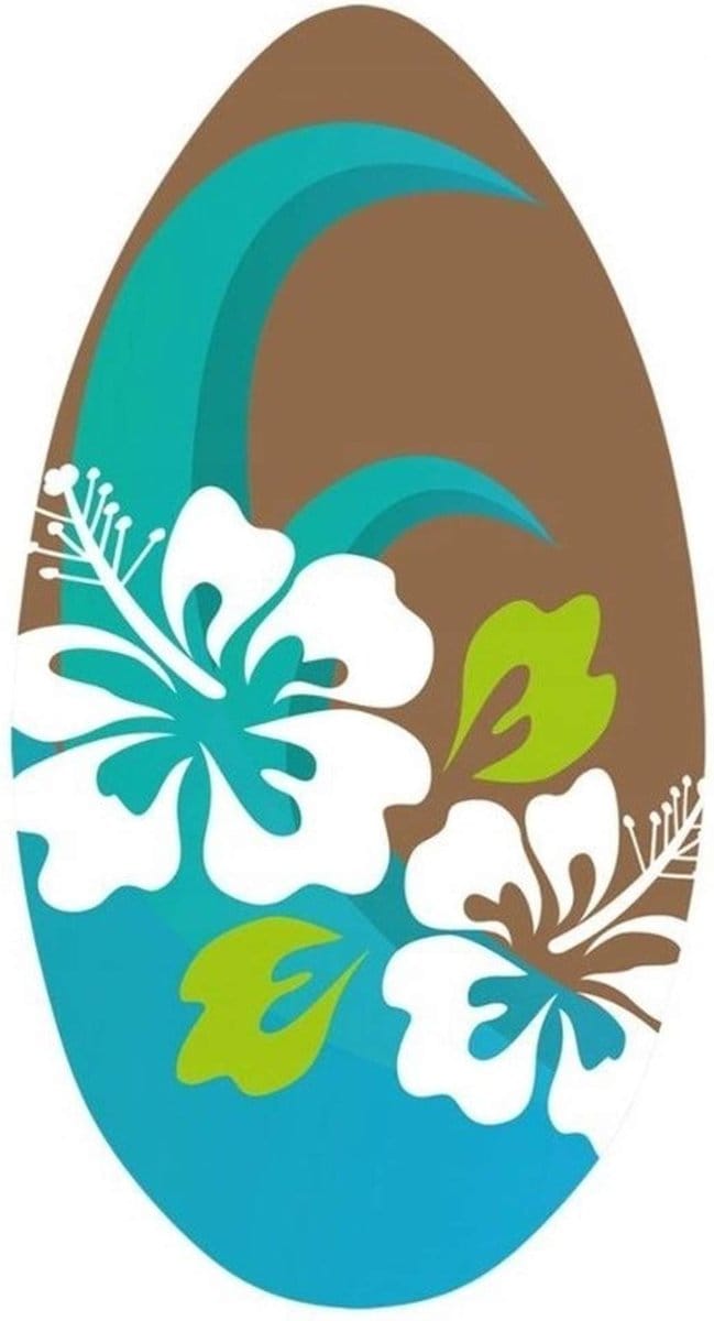 Skimboard Flower bruin/blauw