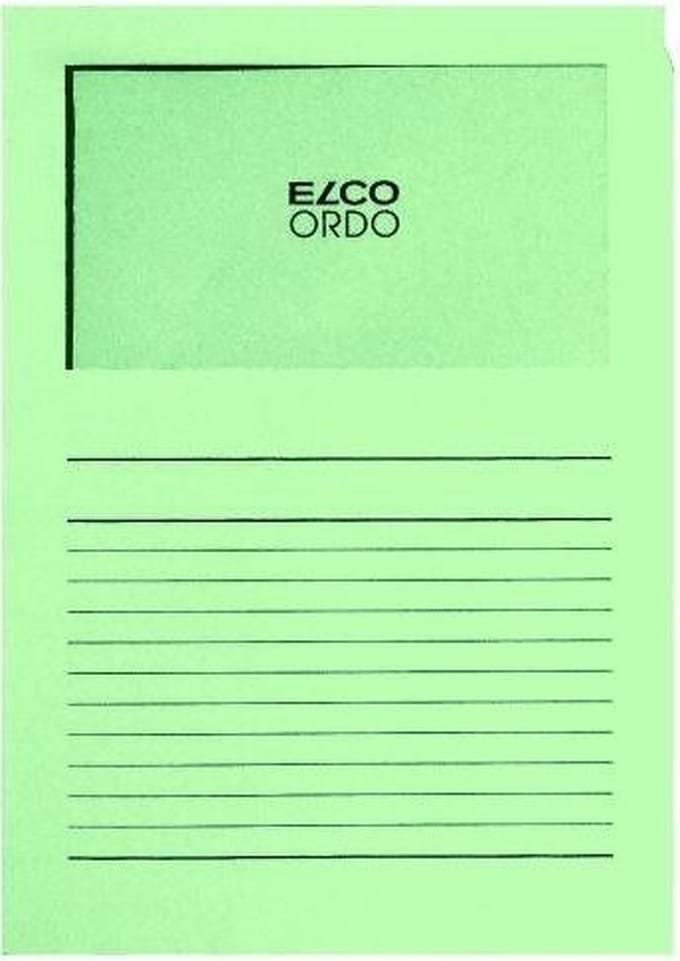 Elco Ordo Cassico L-map met venster A4 100 stuks 220 x 310 mm Lichtgroen