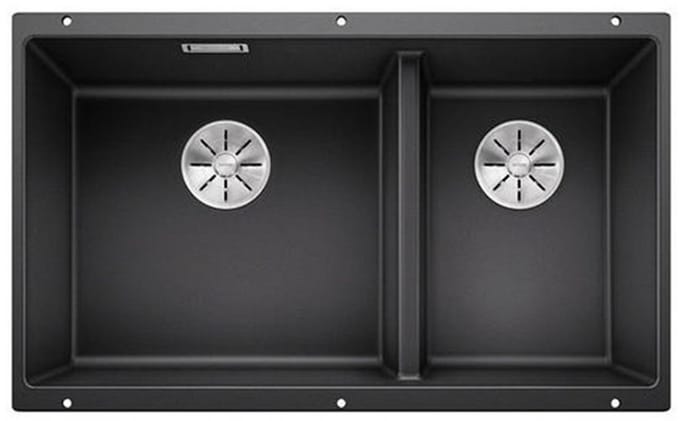 inbouwspoelbak 75,5cm antraciet - blanco - 523151