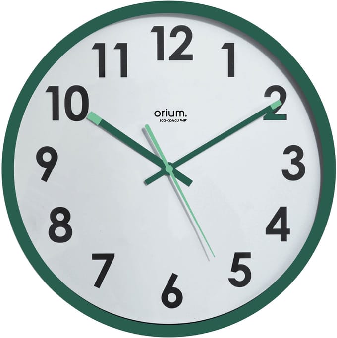 CEP Orium wandklok Naturalis stil uurwerk groen 31cm