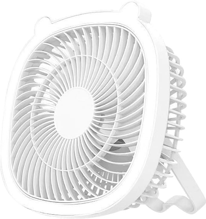 Oplaadbare campingventilator met led-lantaarn – draagbare ventilator voor tenten en buiten