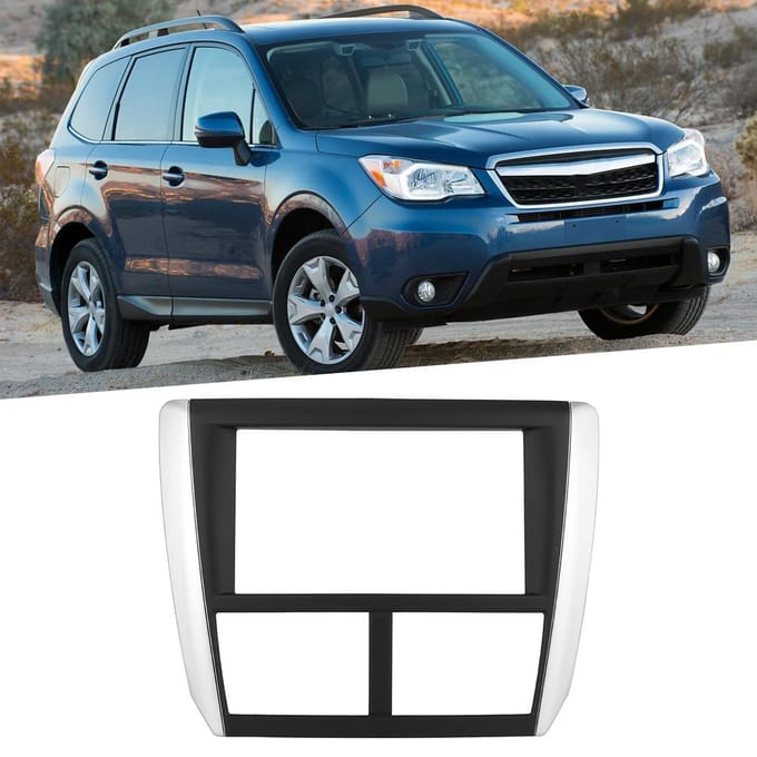 Autoradio Fasciaplaat Paneel Frame Dashboard Bezel Kit Past voor Subaru Forester gray