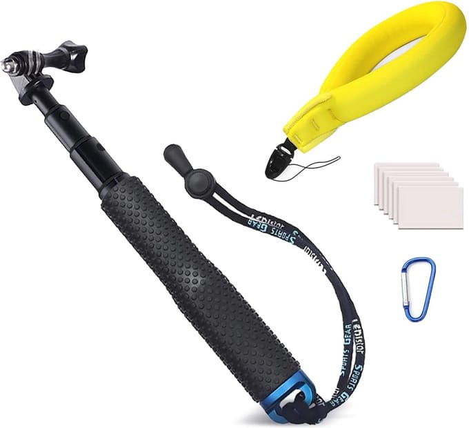 YONO Waterproof Stick - Geschikt voor GoPro - Action Camera - Statief - Anti Fog Inserts - Bobber - Handgreep - Selfie Accessoires
