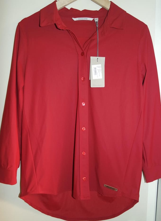 Light Technical Jersey Blouse Moscow - Rosewood - Maat M