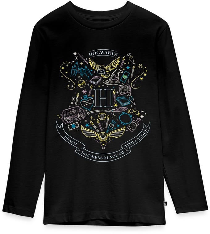 Harry Potter Hogwarts onderdelen Premium T-Shirt Tiener Lang