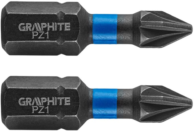 Graphite - Impact Bit - PZ1 - 25 mm - S2 Staal