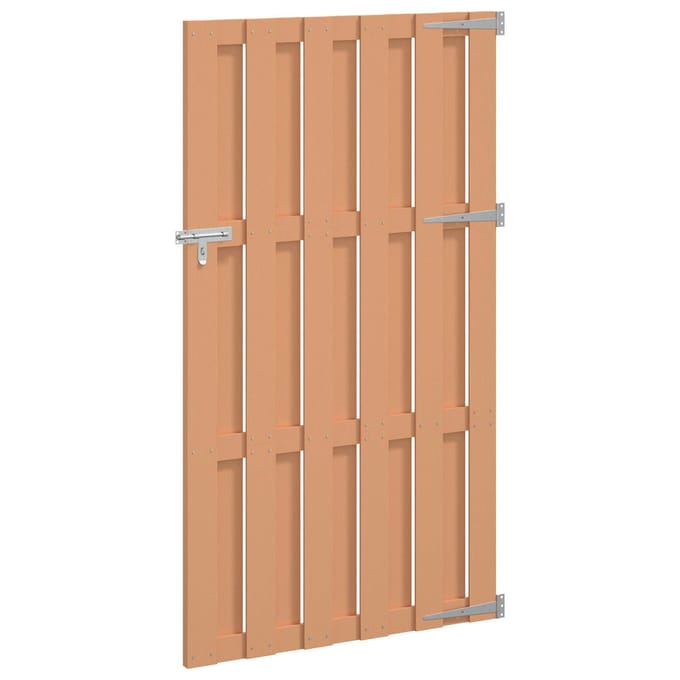 vidaXL - Tuinpoort - 100 - x - 180 - cm - WPC - en - Aluminium - Bruin