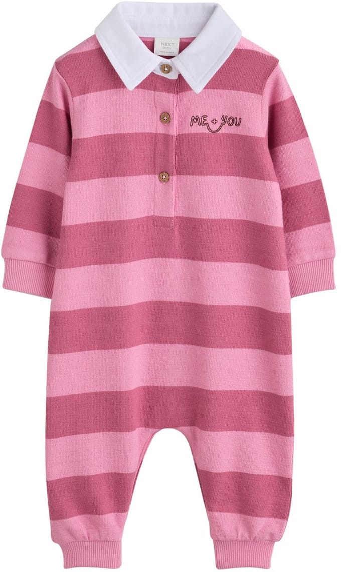 Next - Meisjes - Jersey babyrompertje met kraag - Roze