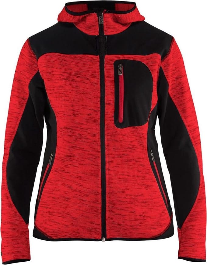 Blaklader Dames Vest met Softshell 4931-2117 - Rood/Zwart - M