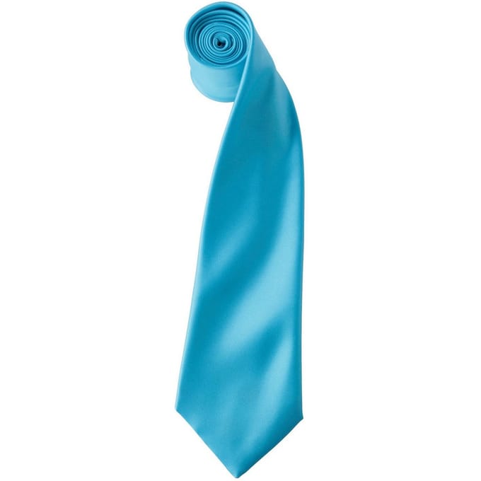 Premier Kleurencollectie Satijnen Stropdas (Turquoise)