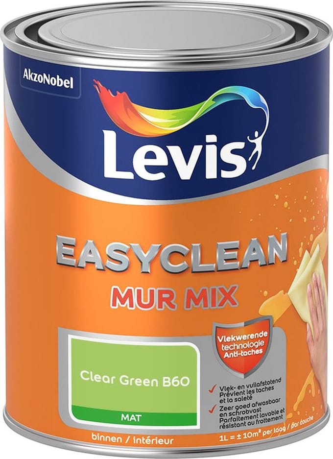 Levis - Easyclean Mur Mat Mix - Clear Green B60 - Mengverf - 1 L